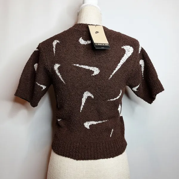 NWT Nike Phoenix Cozy Bouclé Knit Short Sleeve Top - Image 4