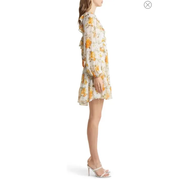VICI Floral Long Sleeve Cutout Chiffon Babydoll Dress NWT Size XL‎ - Image 11