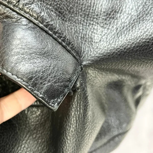 Vintage Wilsons Leather Jacket Mens Large Lined Heavyweight‎ Outdoor Grunge Goth - Image 3