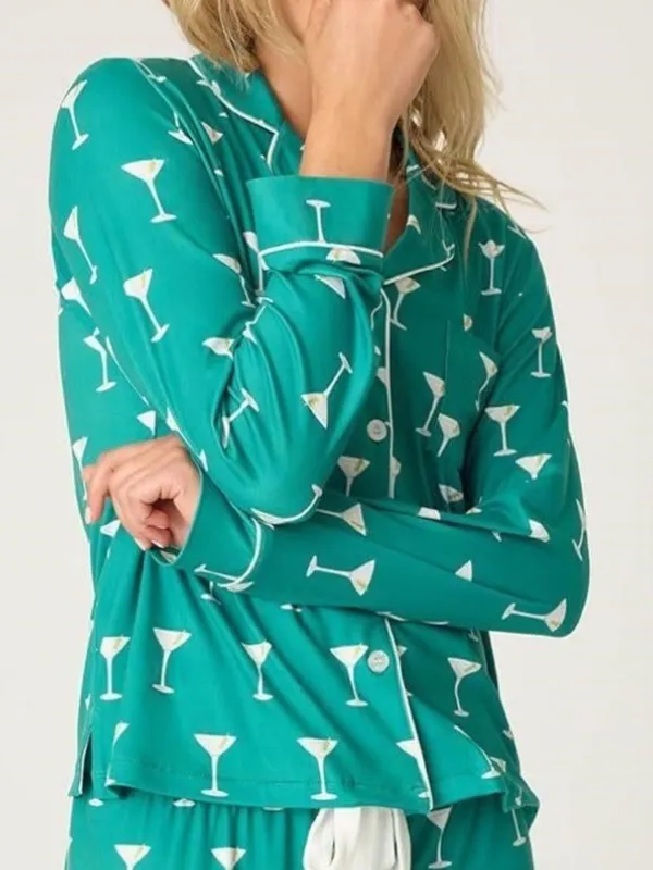P.J. Salvage Women's Cloud Jersey 2-Piece Pj Set, Emerald, X-Large, Green. NWT - Image 2