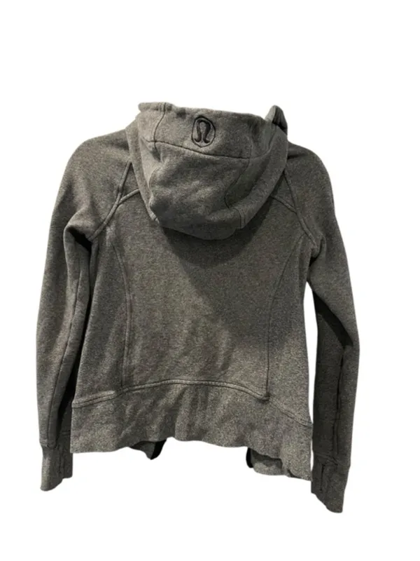 Lululemon Scuba Full Zip Hoodie Classic Fit Heathered Gray Jacket Size 4 Stretch - Image 2
