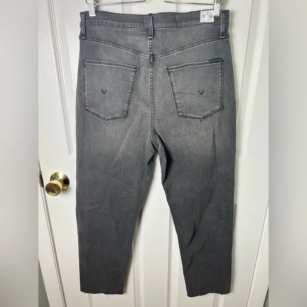 Hudson Womens NEW Kass High Rise Distressed Straight Ankle Jeans Washed Black 29 - Image 7