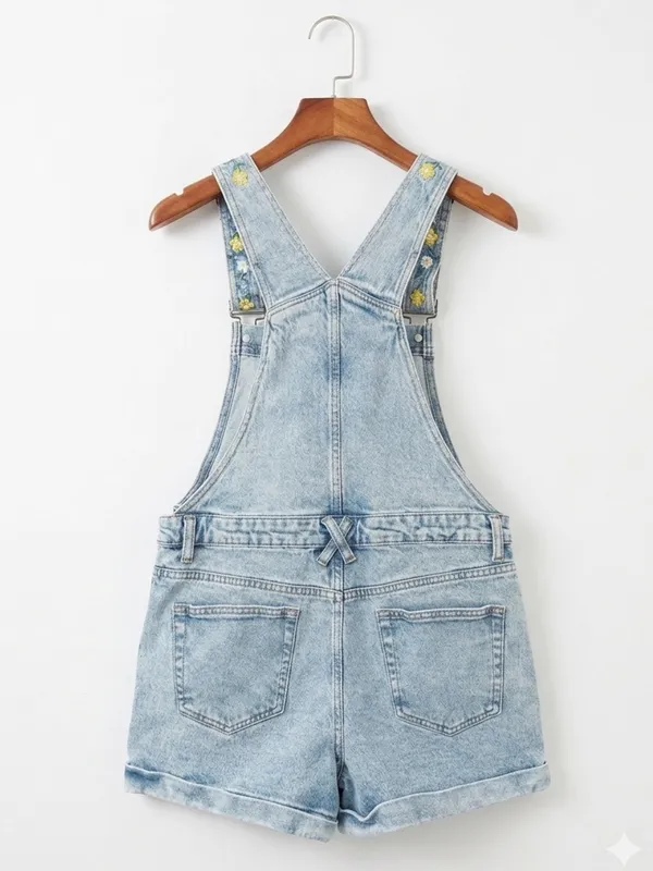Her Universe Disney Winnie the Pooh Eeyore Denim Shortalls Overalls Small S - Image 2