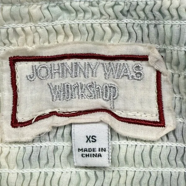 Johnny Was Workshop Maxi Dress Marble puff‎ sleeve Embroidered Neckline XS - Image 7