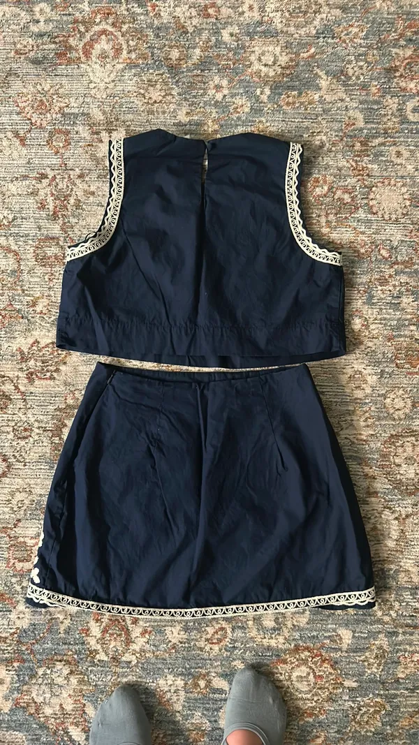 Mabel Embriodered Top And Skirt Set - Image 5