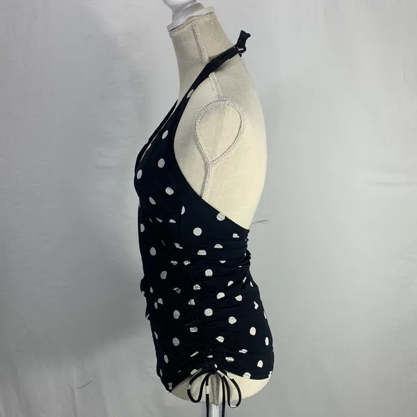 Body Maternity Halter Style Polka Dot Black and WhiteTankini Top Size Small - Image 4