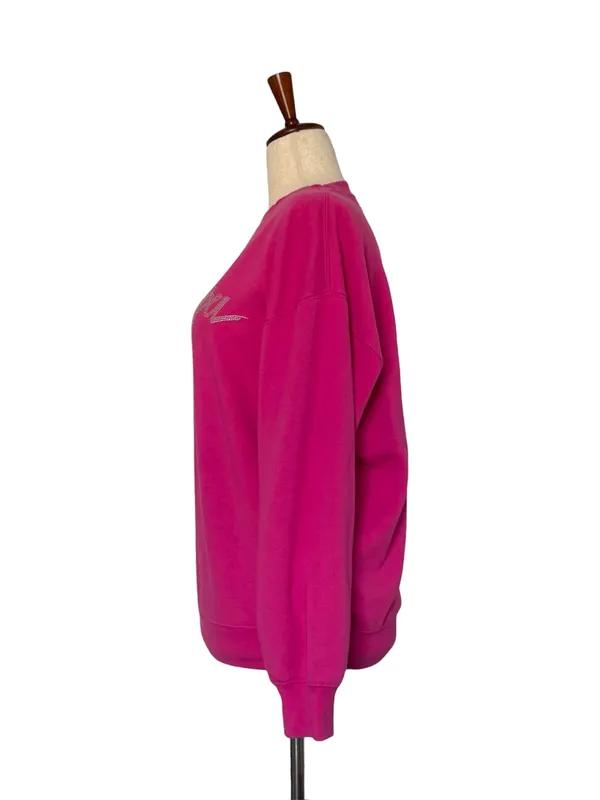 Showstopper Pink Crew Neck Pullover Sweatshirt Sz M Logo Graphic Print Fleece - Image 2