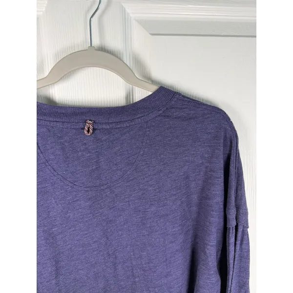 FP Movement Free People Shirt Womens Small Purple Long Sleeve Henley Tunic Boho - Image 7