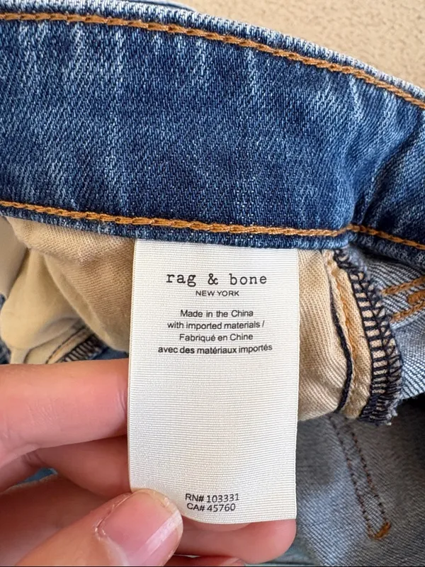 rag & bone Nina High Rise Flare Jeans in Clean Mick Sz 29 - Image 9