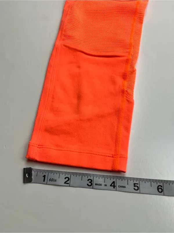 Splits59 Bright Coral Orange‎ Active Cropped Leggings Womens Size Small Athletic - Image 9