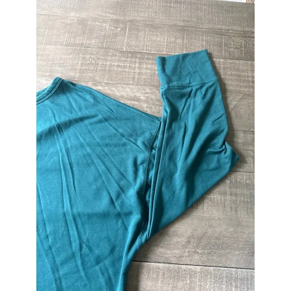 Old Navy Women's Teal Lightweight French Terry‎ Split-Back Sweatshirt Size XL - Image 4