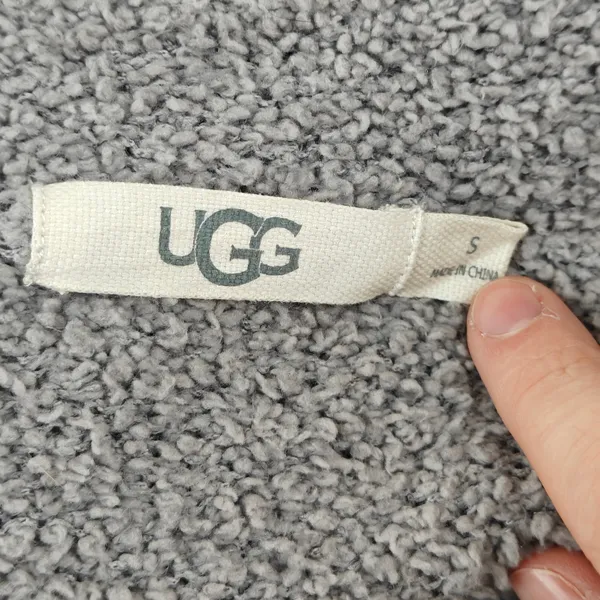 UGG® Phoebe Wrap II Women's Sweater Knit Draped Cardigan Grey Small - Image 3