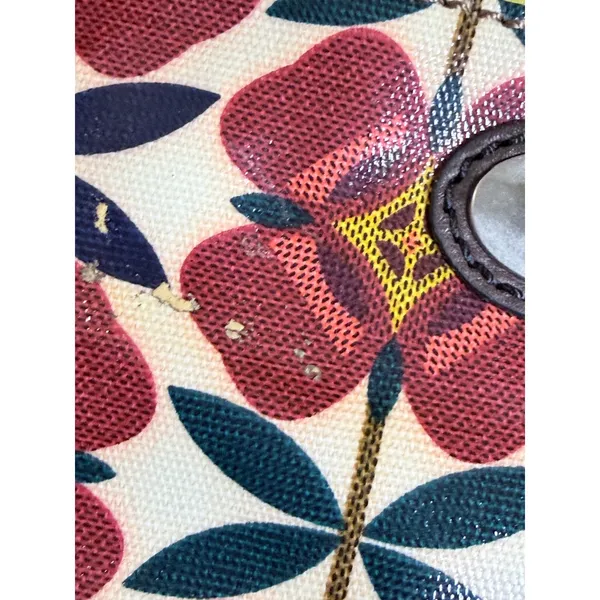 Fossil Key-Per Crossbody Bag Retro Floral Red Yellow Turnlock Pocket Purse - Image 8