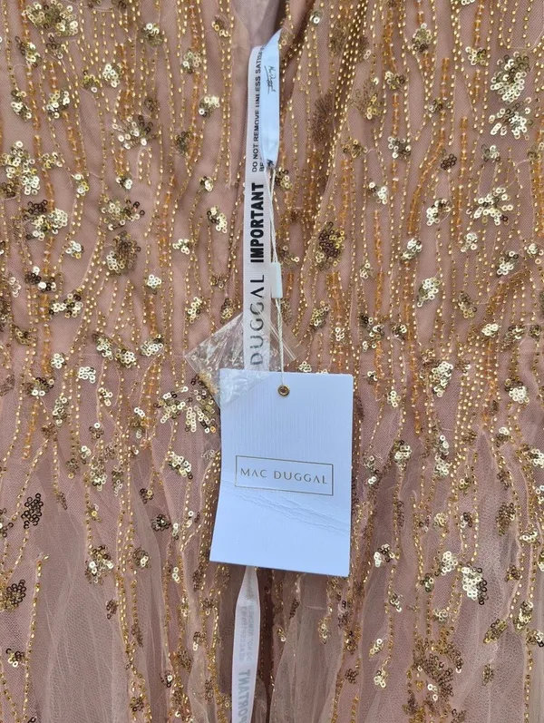 NWT Mac DUGGAL 20295 Embellished V Neck Long Sleeve A Line Gown Size 24 - Image 15