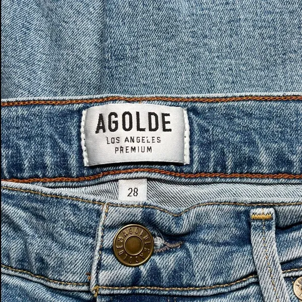 AGOLDE Los Angeles Premium Distressed Sophie High Rise Skinny Crop Jeans Size 28 - Image 5
