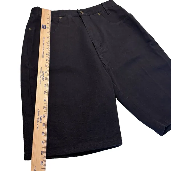 Penny Lane Jeans Women's Black Denim Shorts Size 14 100% Cotton Mid Rise Casual - Image 9