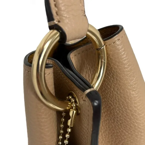 COACH Charlie Bucket‎ Bag Sand Taupe Beige Everyday Classic Gold Hardware ($350) - Image 10