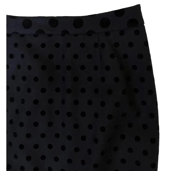 Boden $98 Polka Dot 2 6 Freya Wool Blend Wiggle Skirt Pencil Black Velvet Gray - Image 4