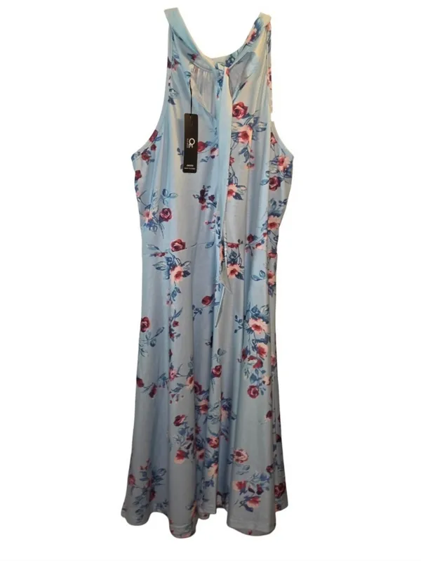 OE (Ouges) Sleeveless Dress Size Large NWT Blue - Image 2