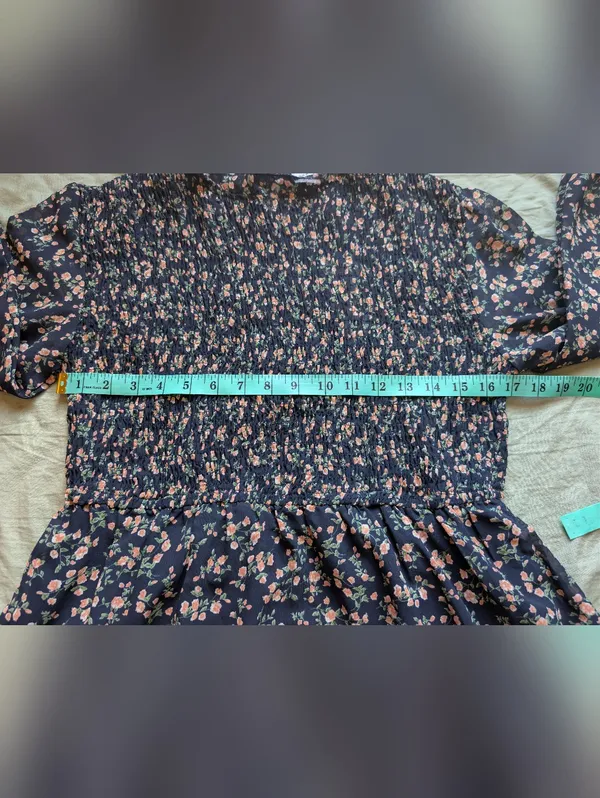 NWT Petal & Pup Floral Long Sleeve Maxi Dress Large Navy/Pink - Image 5