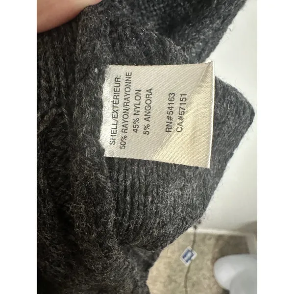 Marc New York Andrew Marc Gray Angora Blend Diamond Cable Knit‎ Sweater Dress S - Image 6