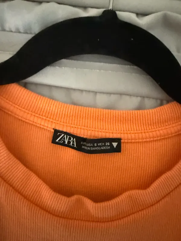 Orange ZARA Ruffle Top  - Image 3