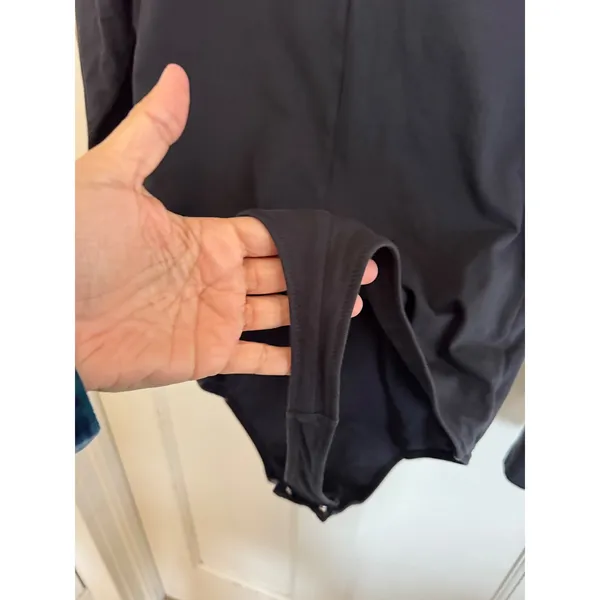 Everlane black supima cotton long sleeve bodysuit‎ size medium - Image 4