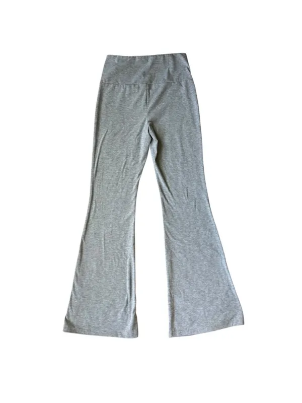 Shein light gray stretchy yoga style pull on pants women's size XS - Image 2