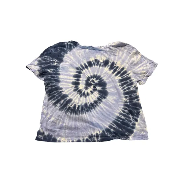 RD Style Size Small Woman Blue Tie Dye Short Sleeve Shirt Boxy Contemporary - Image 6