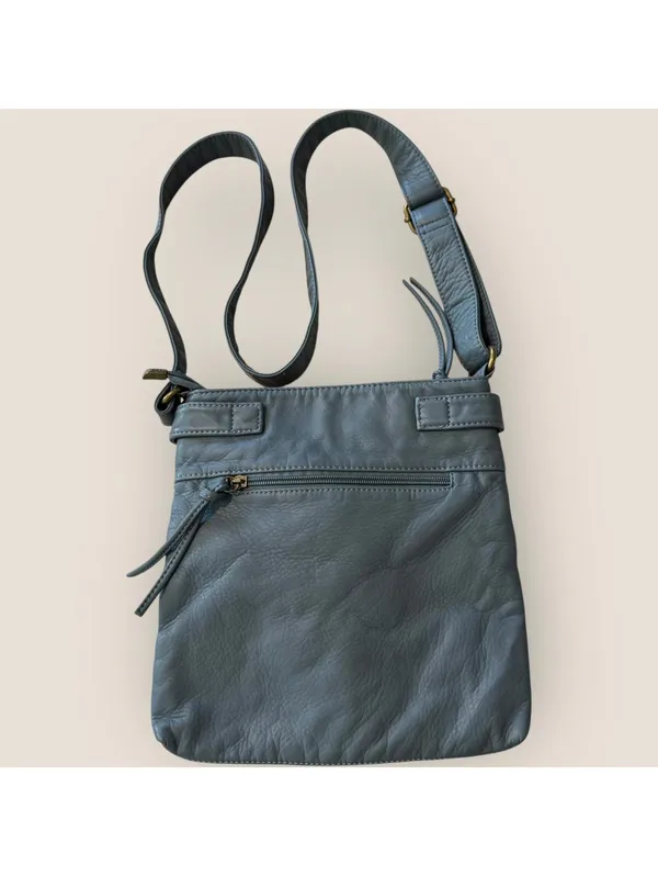 Montana West Blue Vegan Leather Crossbody Bag Multi Pocket Y2K Boho - Image 4
