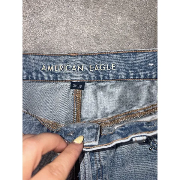 american eagle ex boyfriend jeans studded detail size 8 - Image 3