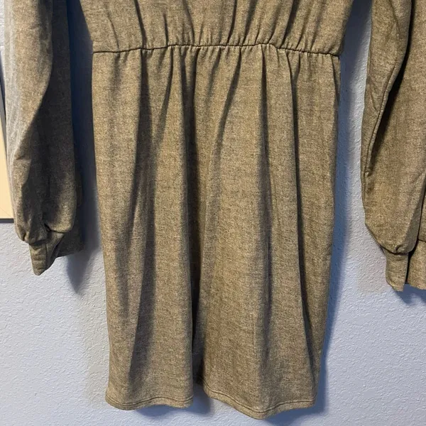 The Nines Boutique S Small 4-6 Long Sleeve Drop Sleeve Hooded Drawstring Gray Dr - Image 10
