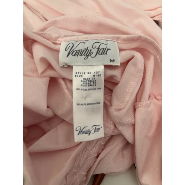 Vanity Fair Vintage Pink Nylon Pajama Lounge Set Size Medium 40 - Image 7