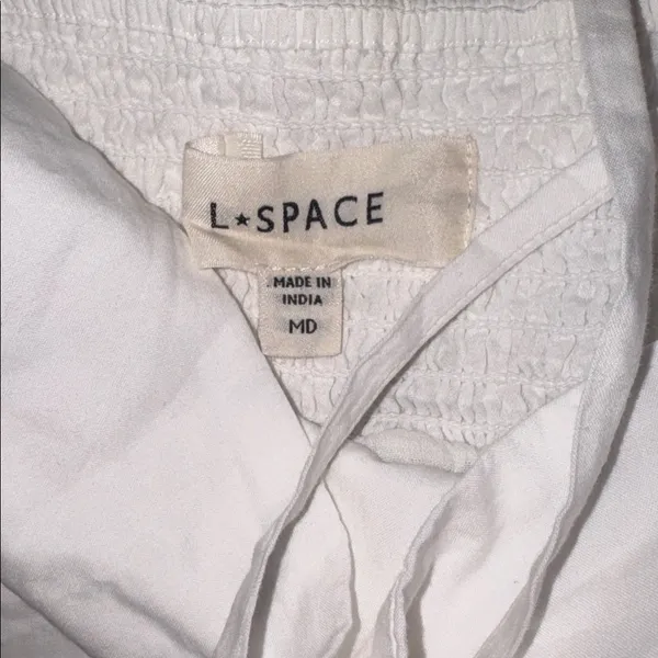 NEW L*SPACE Raveena sleeves cotton maxi cream white Dress sz M - Image 8