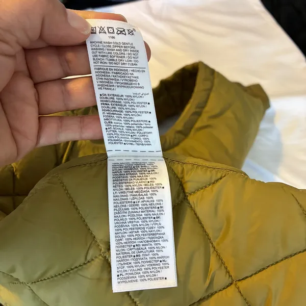 Athleta Whisper Featherless‎ Quilted Puffer Vest Olive Green Plus Size 3X - Image 5