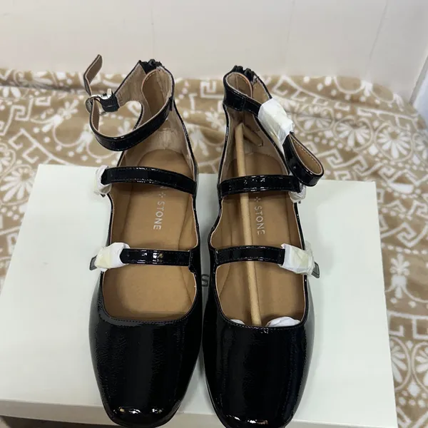 Sun + Stone Women's Cecillee Triple Strap Mary Jane Flats NWT - Image 11