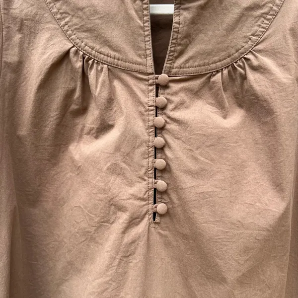 Tuckernuck POMANDER PLACE Chestnut Brown Selena Blouse Puff Sleeve Size XL - Image 4