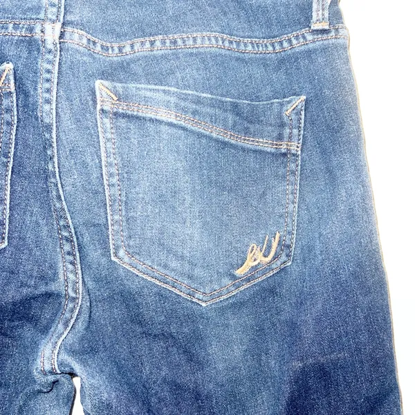 Express MidRise dark wash double button cropped legging jeans - Image 7
