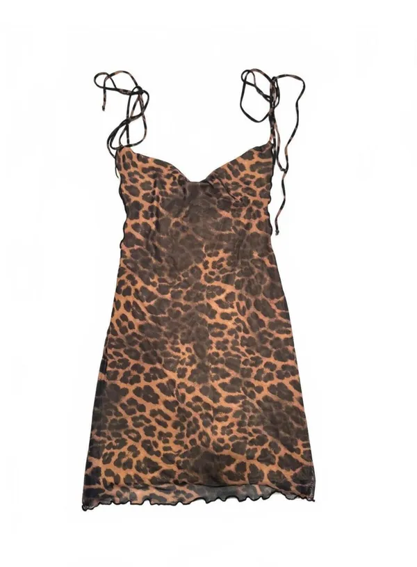 White Fox Boutique Leopard Dress Mini - Image 2