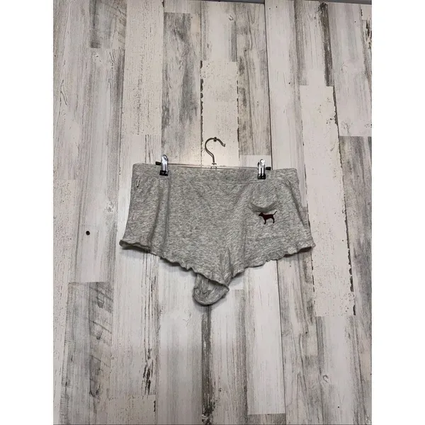 Victoria’s Secret PINK Sleep Shorts Women’s Large Gray Ruffle Hem Lounge Pajama - Image 5