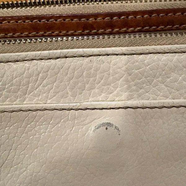 Brighton London Groove crossbody organizer leather bag purse ivory - Image 6