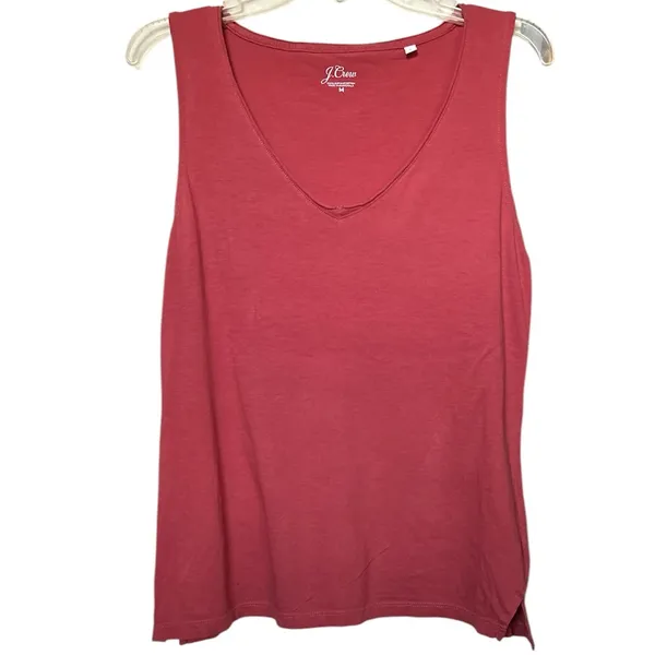 J. Crew raw edge v neck tank sz M - Image 2