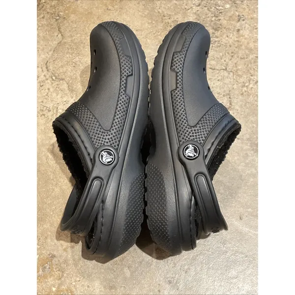 CROCS Black Classic Lined Clog Shoes Unisex Size M6 W7 203591 - Image 11