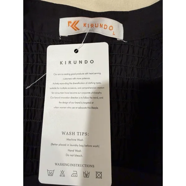 NWT Kirundo black sleeveless midi halter dress cotton blend size large - Image 7