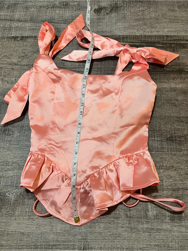 LULUS Coquettish Pink Lace Up Bustier Top - Image 7