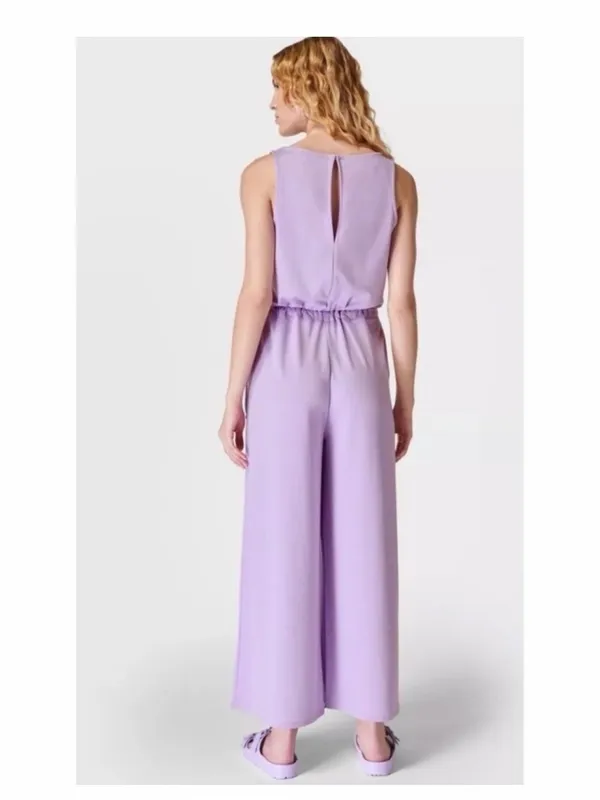 Sweaty Betty Lavender Purple Cruise Jumpsuit Sleeveless V Neck Size US‎ 10 - Image 2