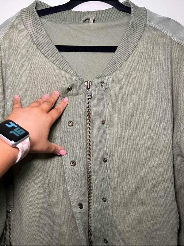 Free People Olive/Sage Green Jacket - Image 2