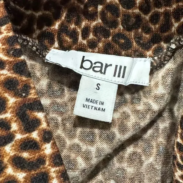 Bar III Animal Print Turtleneck Top Brown Women’s Small - Image 2