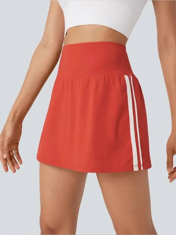 Halara SoftlyZero High Waisted Tummy Control 2-in-1 Color Block Mini Skort - Image 9