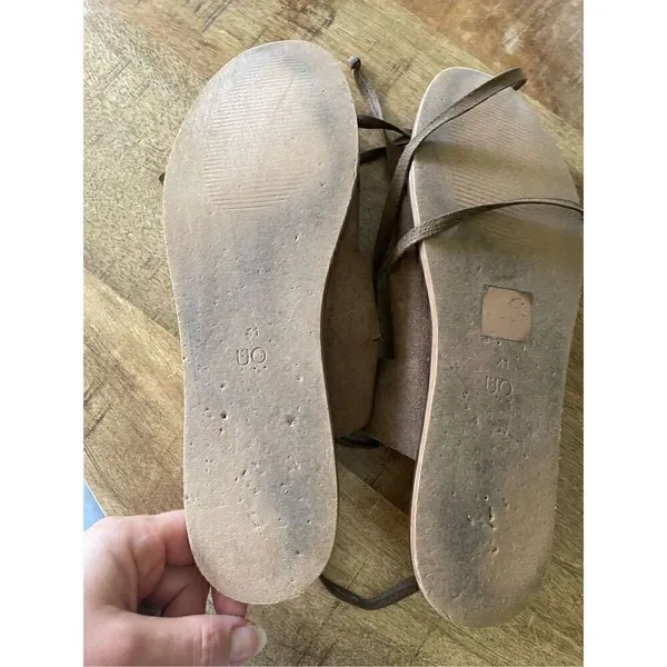 Urban Outfitters Brown Bonnie Sandals Lace-Up Suede Gold Rivet Women Size EUR 41 - Image 6